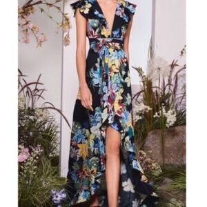 ALEXIS Janna Floral Print Dress In Red